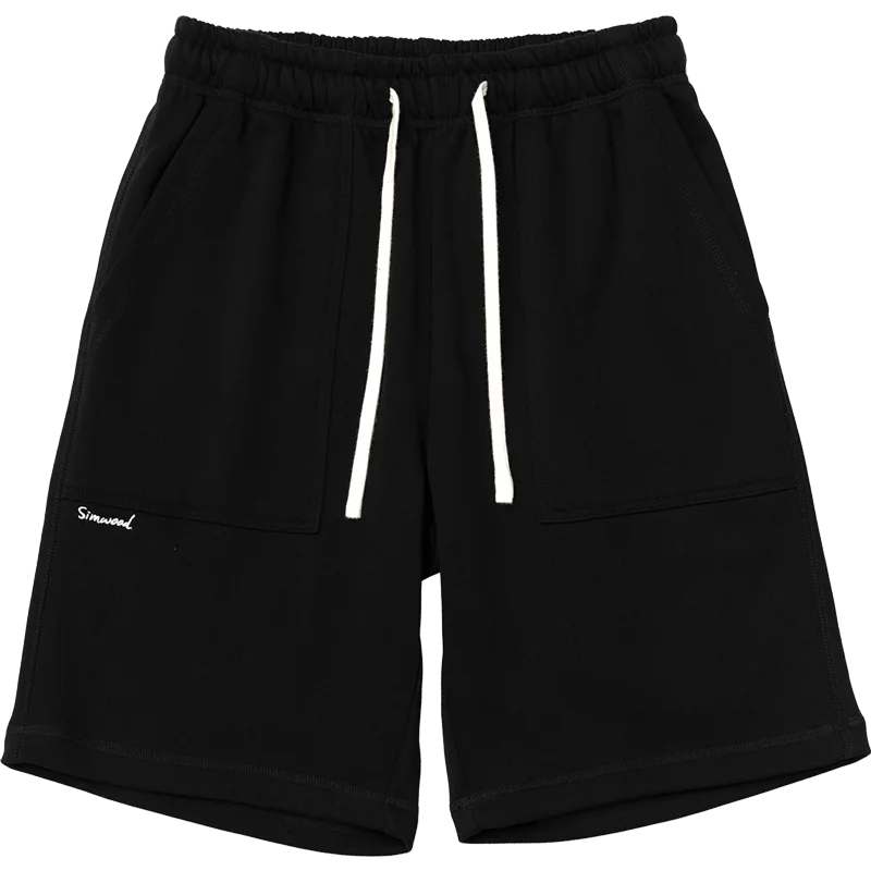 SIMWOOD-pantalones cortos de gran tamaño para correr, Shorts de entrenamiento con bolsillos, con cordón, para gimnasio, novedad de verano 2024