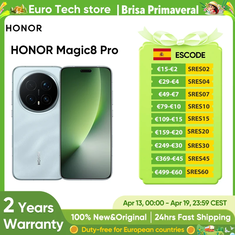 EU-versie Honor Magic 8 Pro 5G Smartphone Snapdragon 8 Elite Gen 5 200MP AIMAGE 6270mAh 100W 6.71'' OLED NFC eSIM HONOR