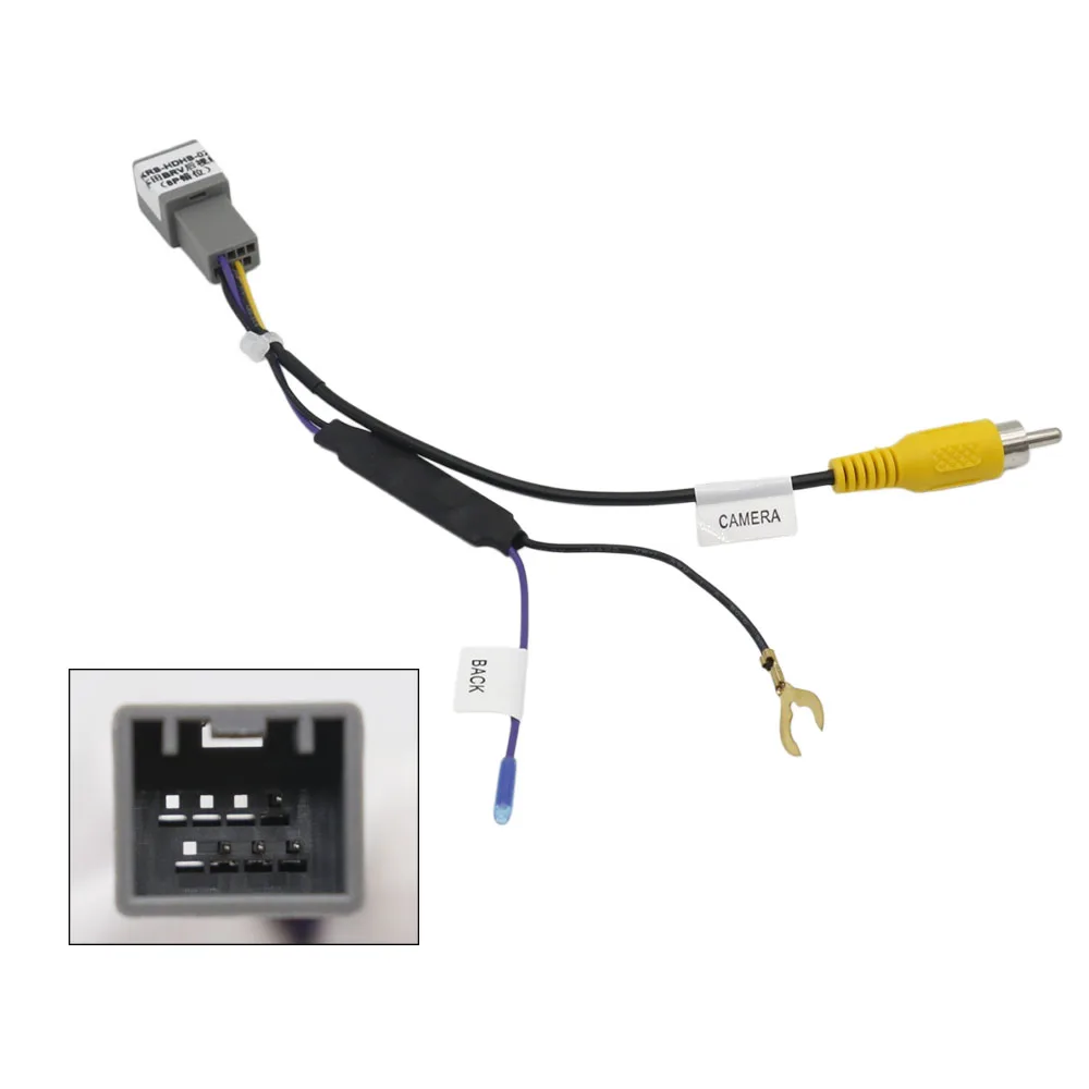 8 Pin Reverse Camera Harness for Honda BRV 2014-2018, RCA Video Output Adapter Cable Kit