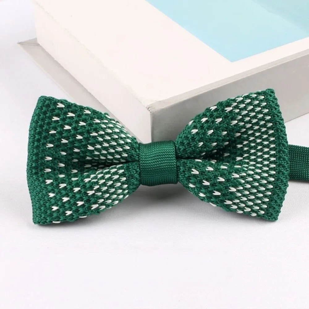 Creative Snowflake Knitted Christmas Necktie Heart Polka Dot Adjustable Strap Xmas Shirt Tie Soft Cravat Suit Accessories