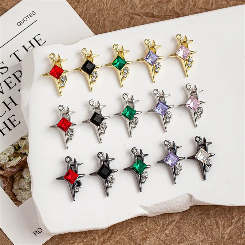 Wholesale 50pcs/lot cartoon stars shape alloy floating locket charms diy jewelry garment pendant accessory
