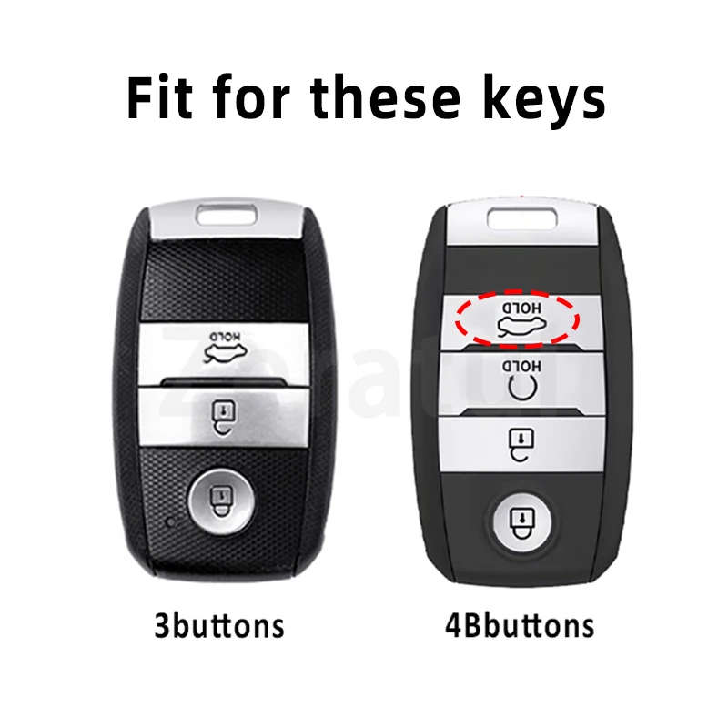 3 4 Tasten für Kia Rio 5 Sportage Ceed Cerato K3 K4 K5 Sorento Optima Picanto Soul Forte TPU Auto Remote Key Case Cover Shell