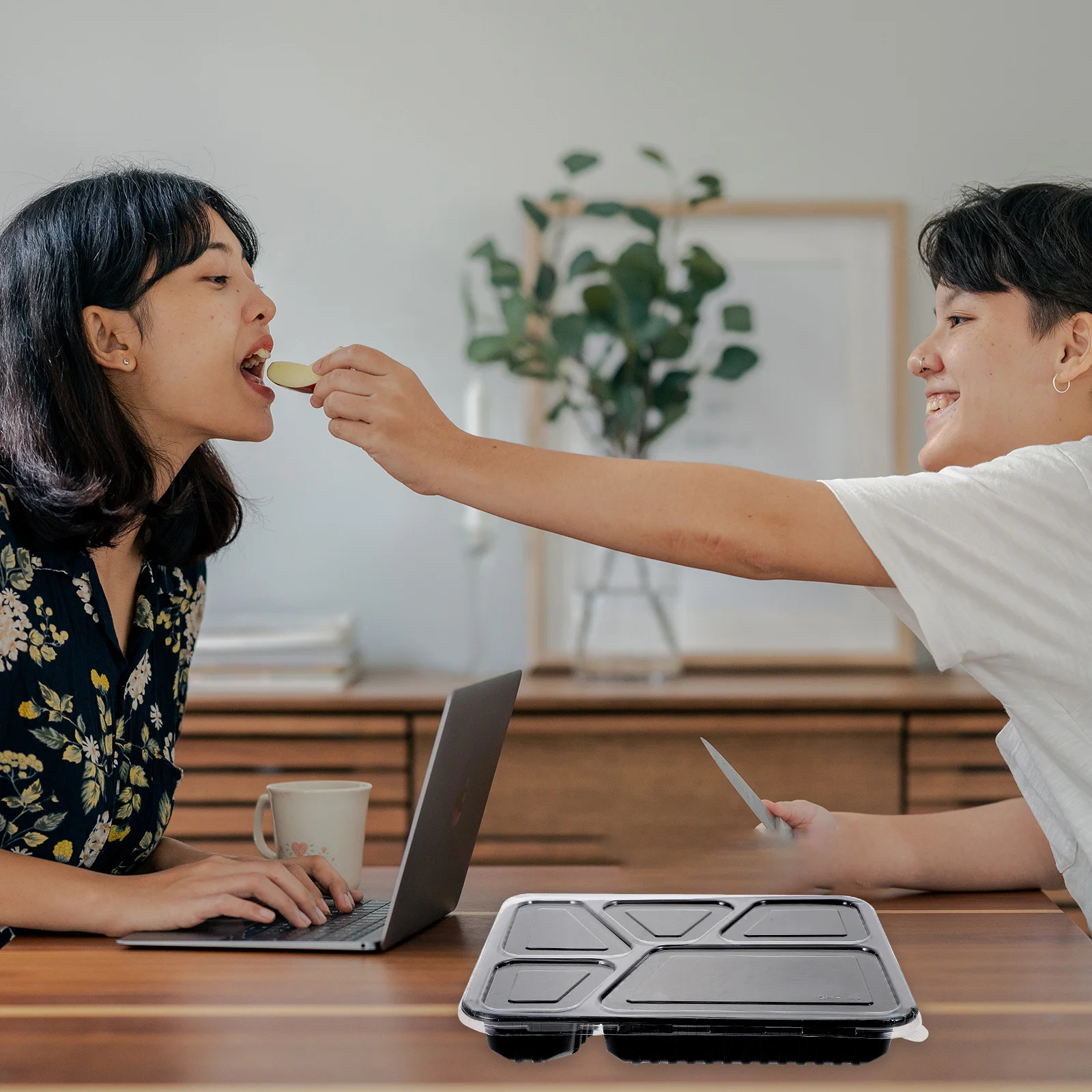 

Набор из 30 контейнеров для фастфуда с пятью отделениями, герметичные, для приготовления еды, пригодные для использования в духовке, одноразовые, с крышками