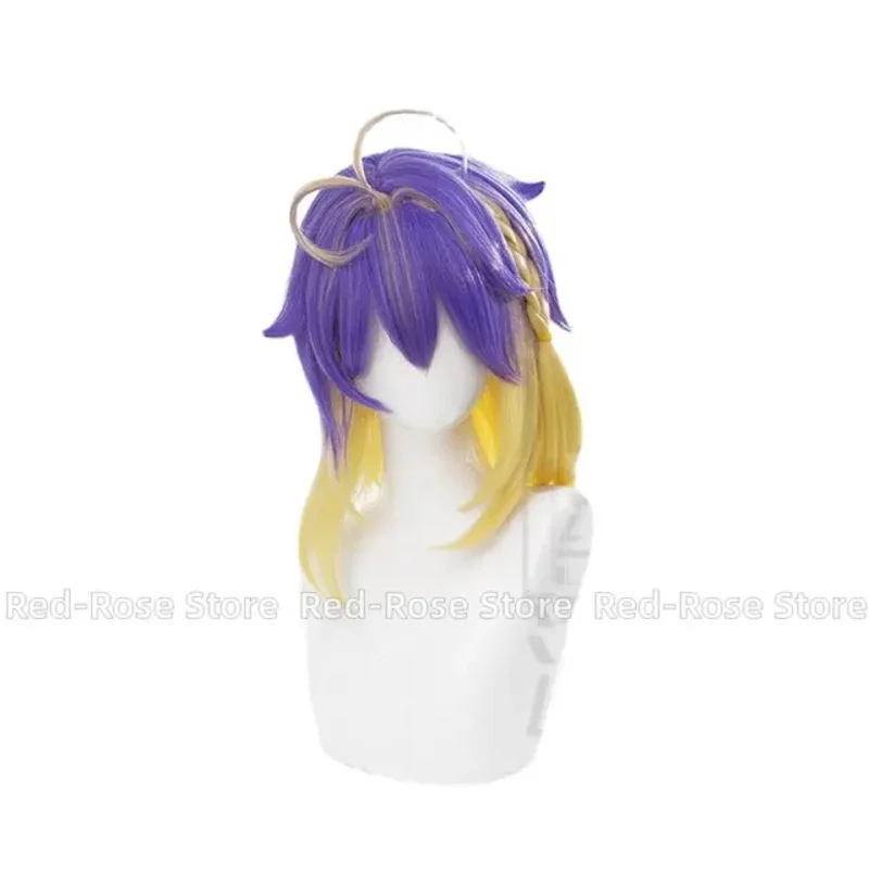 Nijisanji EN Aster Arcadia أزياء تنكرية سماوية واحدة ILUNA VTuber شعر مستعار أغطية الرأس للجنسين موحدة الدعاوى شعر مستعار أحذية الدعامة