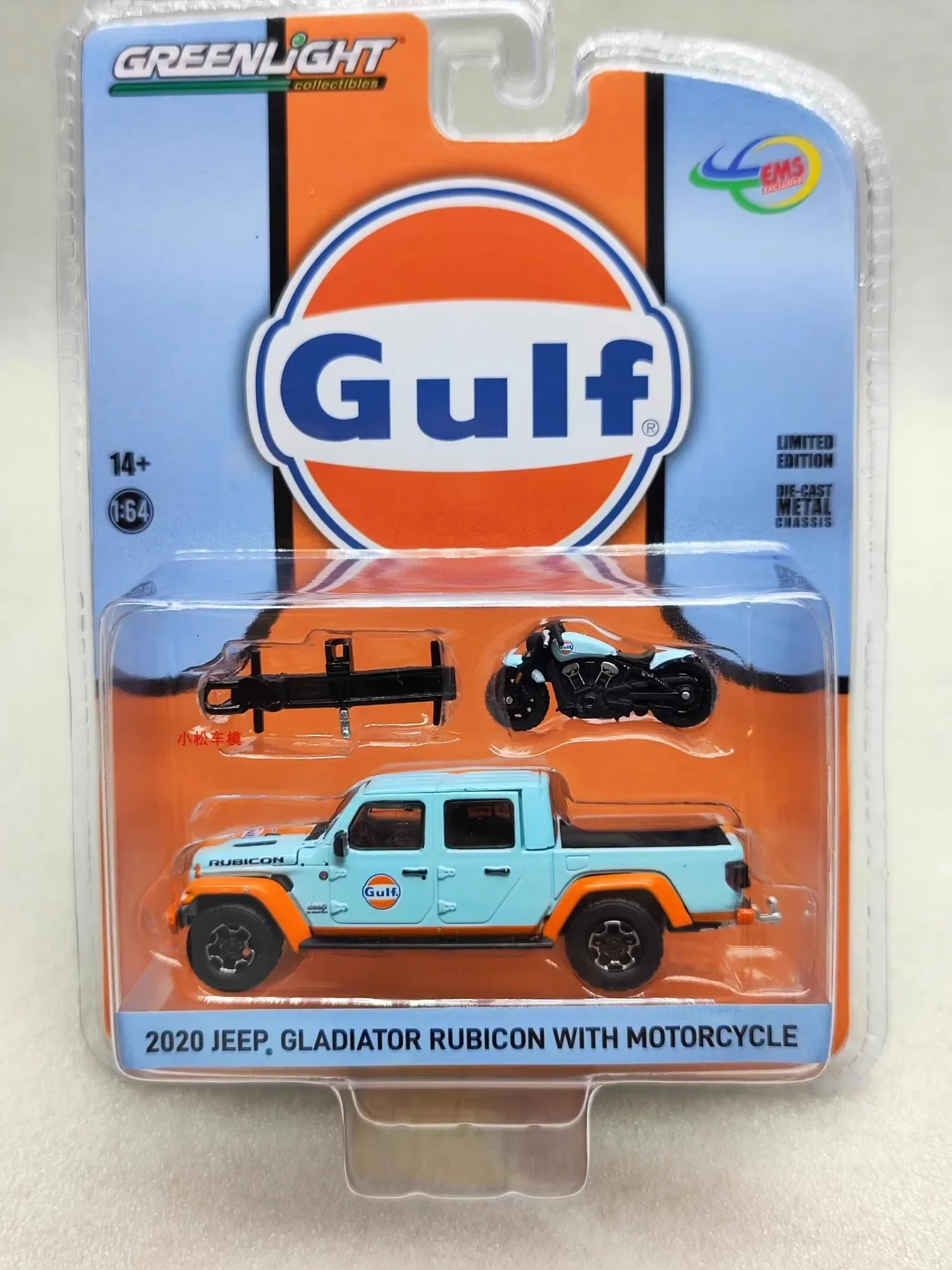 1:64 2020 Jeep Gladiator Rubicon With Motorcycle Diecast Metal Alloy Model Car Toys For Gift Collection W1247