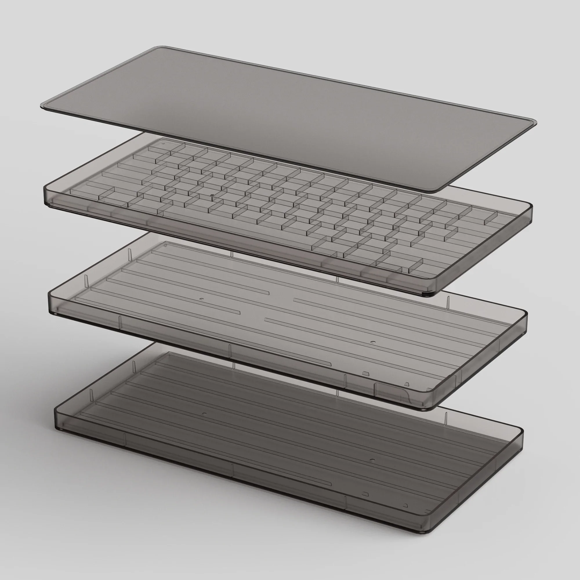 PBTfans Keycap Trays ABS Transparent Ink 3 layers/each set Fit Cherry/DSA/NP/PG/DA Profile Keycaps