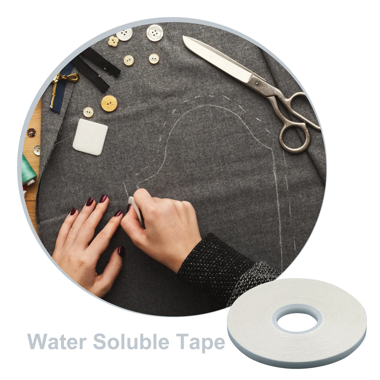 1 لفة من شريط لاصق مزدوج الجوانب لخياطة اللحف المرقعة DIY شريط تثبيت مؤقت للحرف اليدوية #5