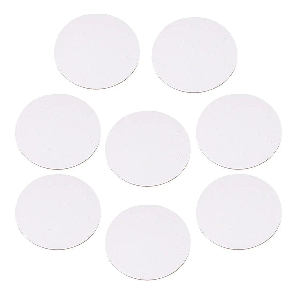Fotografia 3: 8 Peças de Tábuas Redondas de Lona para Pintura, 4 Polegadas, em Branco, para Pintura a Óleo, Acrílica, Aquarela, Artesanato DIY e Artistas