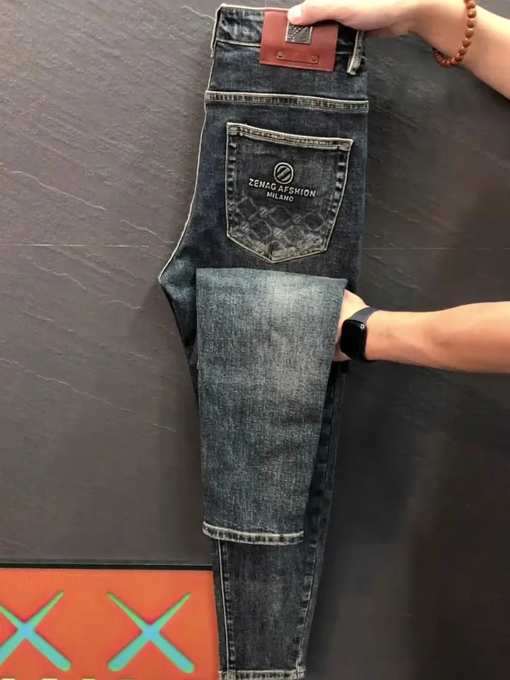 

Высококачественные комфортные мужские джинсы: универсальные, стильные, повседневные, прямого кроя, со средней посадкой, из денима