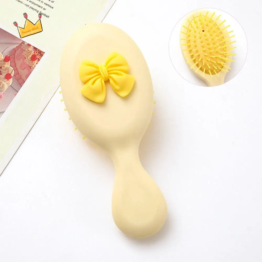 

Handle Cartoon Air Comb Scalp Massage Blood Circulation Smoothly Pocket Hair Brush Anti Static Girl Heart Bow Comb Women