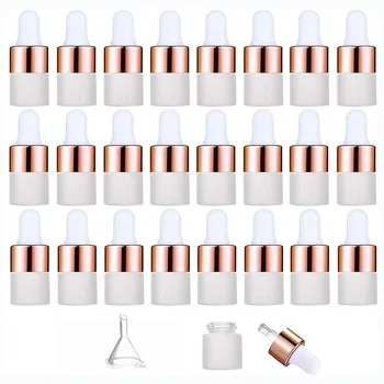 50pcs 2ml 3ml 5ml frosted glass sample bottle dropper bottle empty Mini essential oil dropper bottle pipette perfume bottle