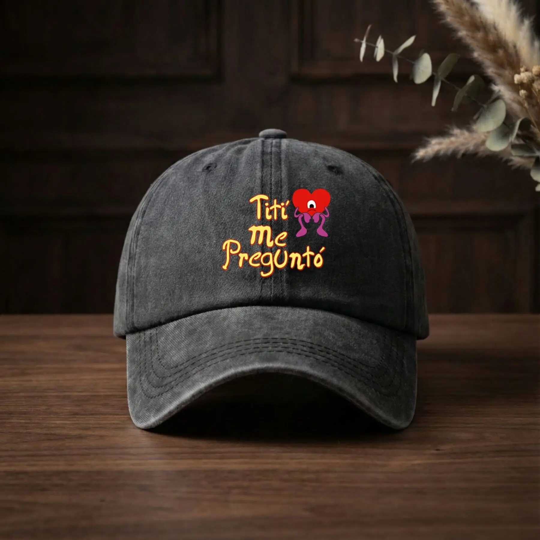 Titi Me Pregunta, Gorra de Béisbol para Hombre y Mujer con Diseño Artístico Textual en Español, Gorra para Conducir, Gorra Transpirable, F