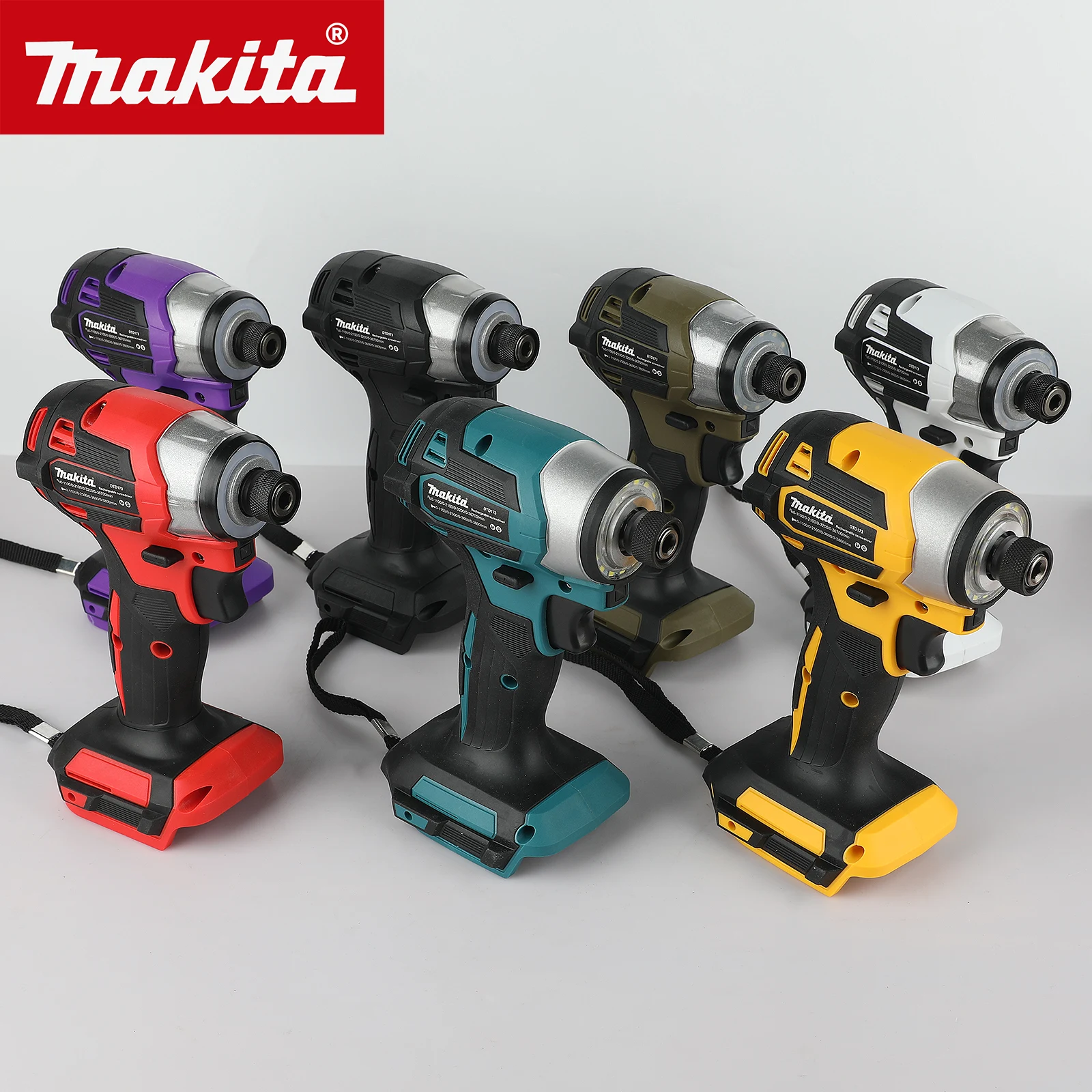 For Makita DTD173 18V Li-ion Impact Screwdriver, 180N.m Dismantling Torque Cordless Tool for Heavy Duty Screw Work