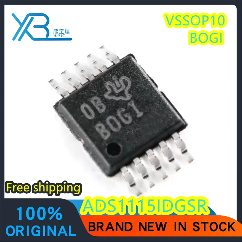 

(5/50 pieces) ADS1115IDGSR code BOGI B0G1 VSSOP-10 16-bit analog-to-digital converter chip 100% original authentic Free shipping