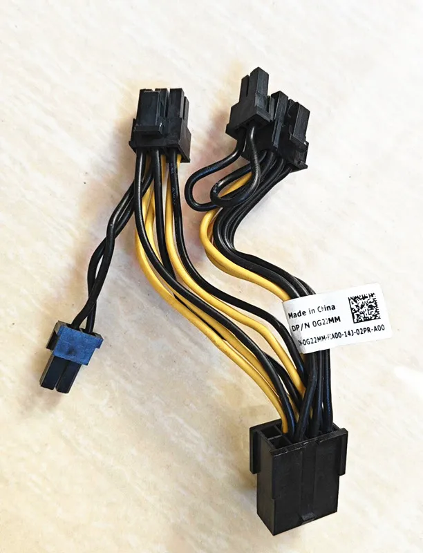 Original NEW FOR DELL 8PIN to 6+2pin Graphics Cable 0G22MM 8pin to 8pin p31 to p32 to p33