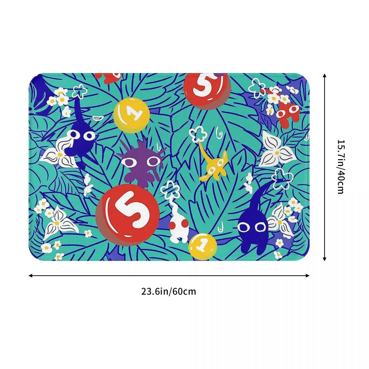 Pikmin Colorful Game Non-slip Doormat Morning Dew Bath Bedroom Mat Outdoor Carpet Flannel Modern Decor