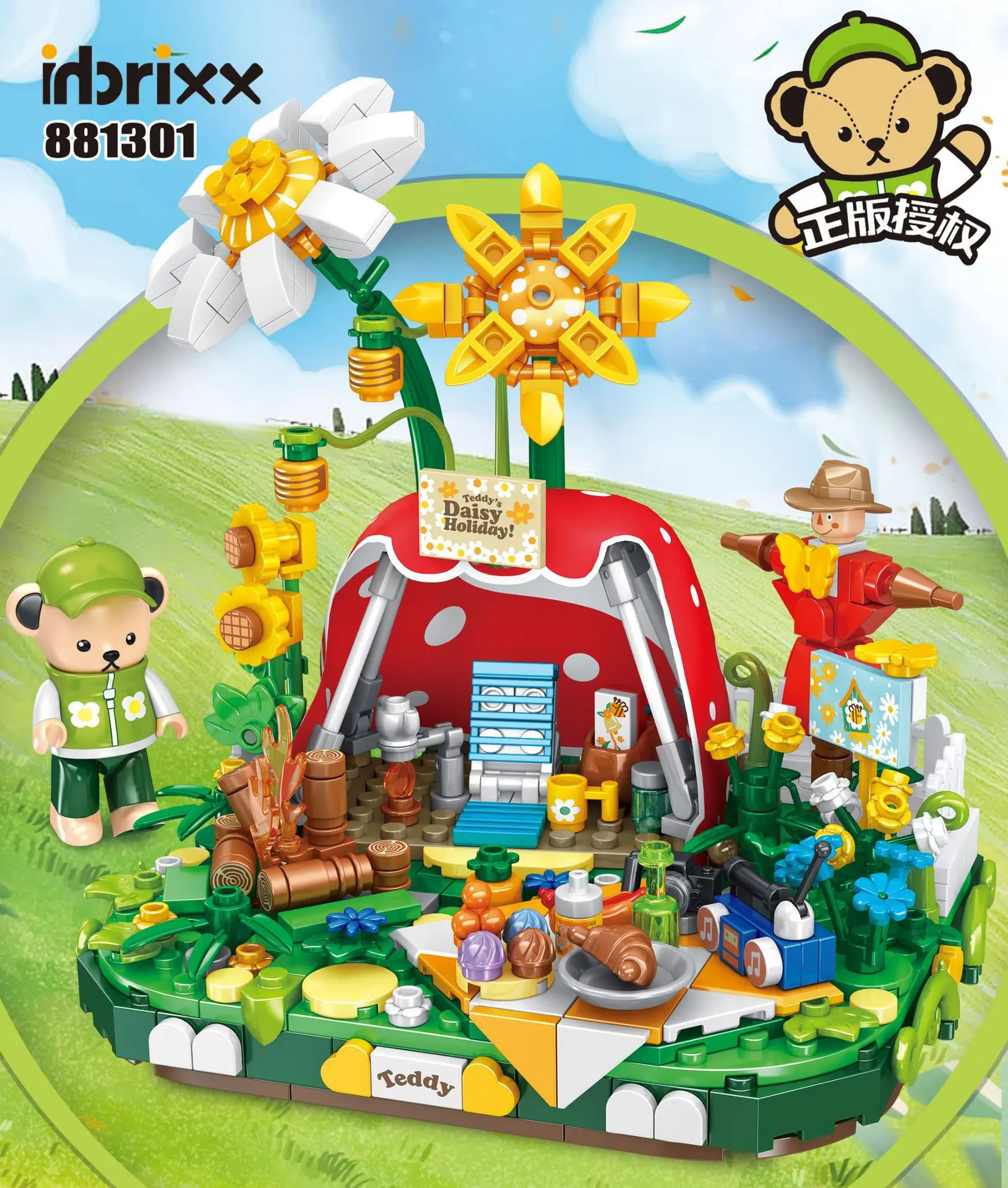 

Креативный DIY Медведь Кумамото с видом на улицу, магазин мороженого, строительный блок, городские модели, кирпичи, игрушки для мальчиков и девочек, подарок для взрослых