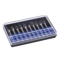 10pcs Tungsten Carbide Burr Set 3mm Shank 6mm Cutting Head Diameter for Metalworking Precision Tools