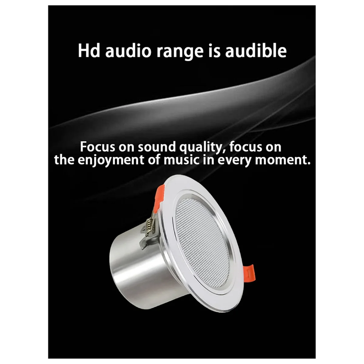 8Ohm 10W Bathroom Ceiling Speaker Background Music System Moisture-Proof Aluminum Can Fashion In-Ceiling Speaker