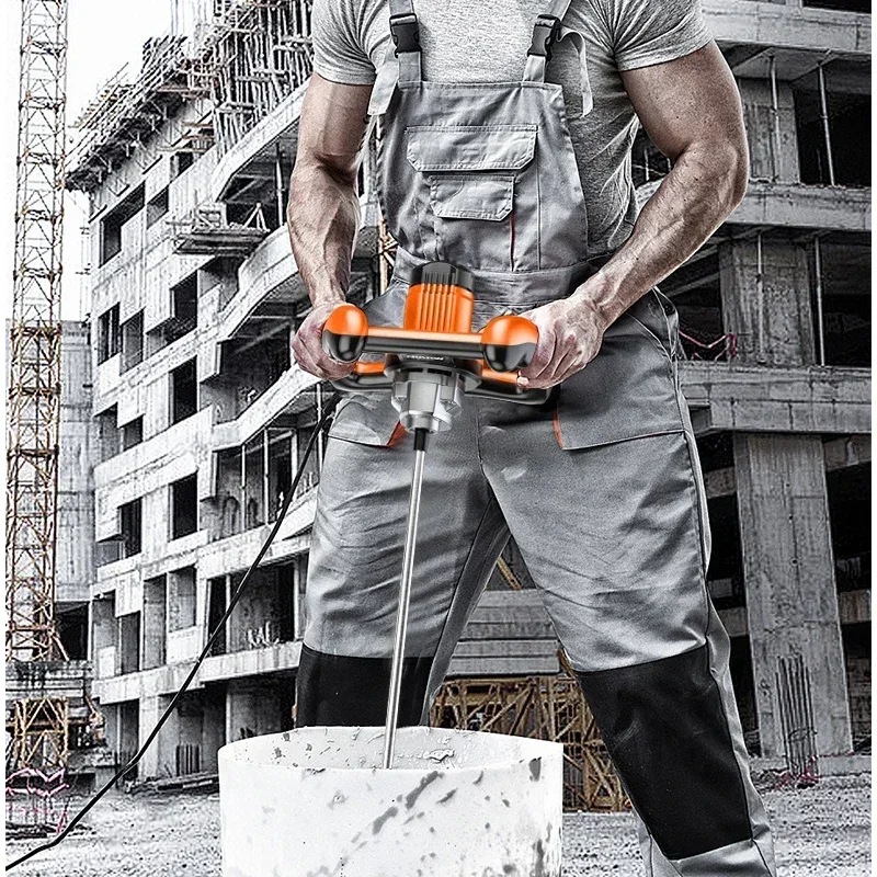 220V Electric Cement Mixer Professional Adjustable Mortar Mixer Putty Powder Mixing Machine for Wall Work Plaster Mixing Machine