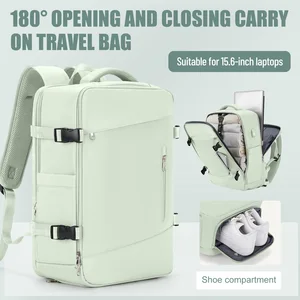 حقيبة ظهر للسفر للنساء والرجال أفضل طائرة مقصورة معتمدة للطيران كبيرة 40x30x15 أفضل 6 مقبض تلسكوبي للمبيعات للأمتعة - رقم 1