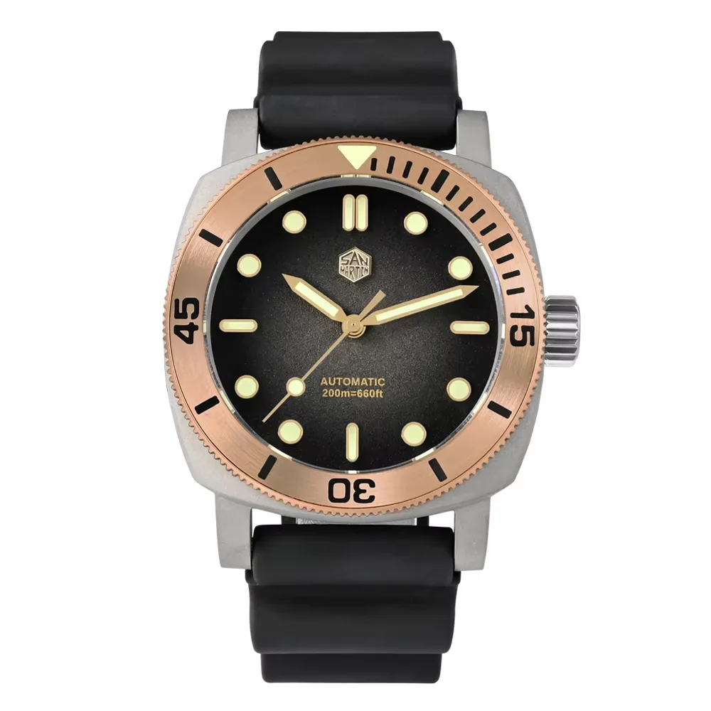 サンマーティン 42mm メカニカルダイバー 機械式 自動巻き 200m防水