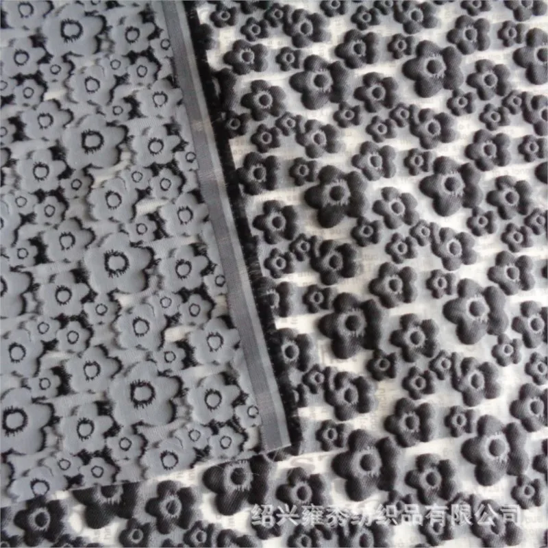 Fine three-dimensional relief jacquard small plum blossom translucent and puffy not easy to wrinkle dress fashion