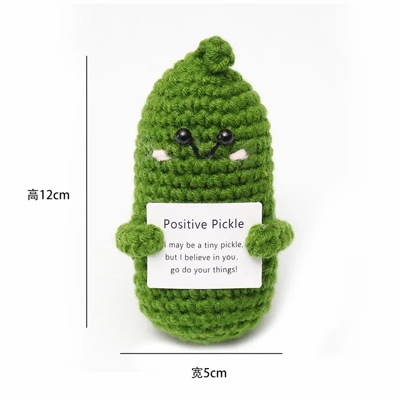 Creative Wool Crochet Quirky Potato Doll Figure Toys Knitted Cucumber Positive Energy Expression Package Carrot Lemon Tomato