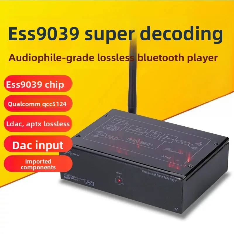 Dual ESS9039 Decoder HIFI Lossless Bluetooth Player LDAC APTX Dual Audio Core DAC Music Player