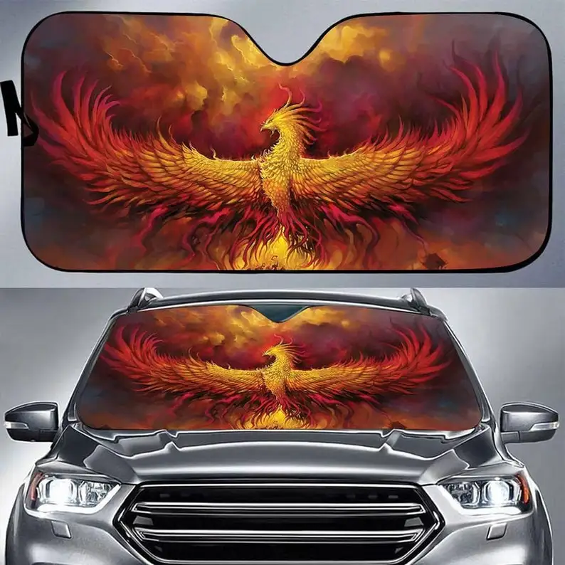 

Phoenix Fire Bird Truck Tailgate Vinyl Wrap D Full Color Graphics Printed Cute Christmas Gift For BestFriend, Family Gift Car Su