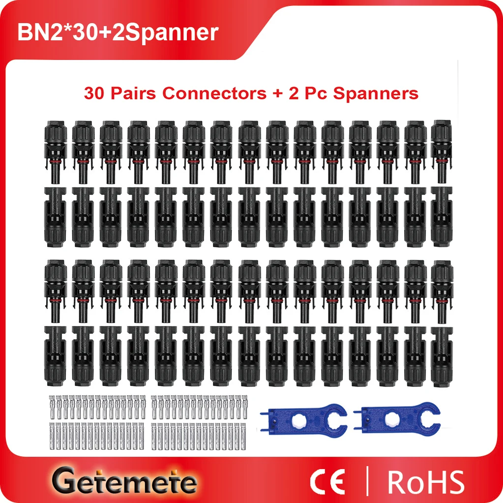 

30 Pairs Solar Connector male and female inside metal core use for solar cable connection 30 pairs of solar connector pins