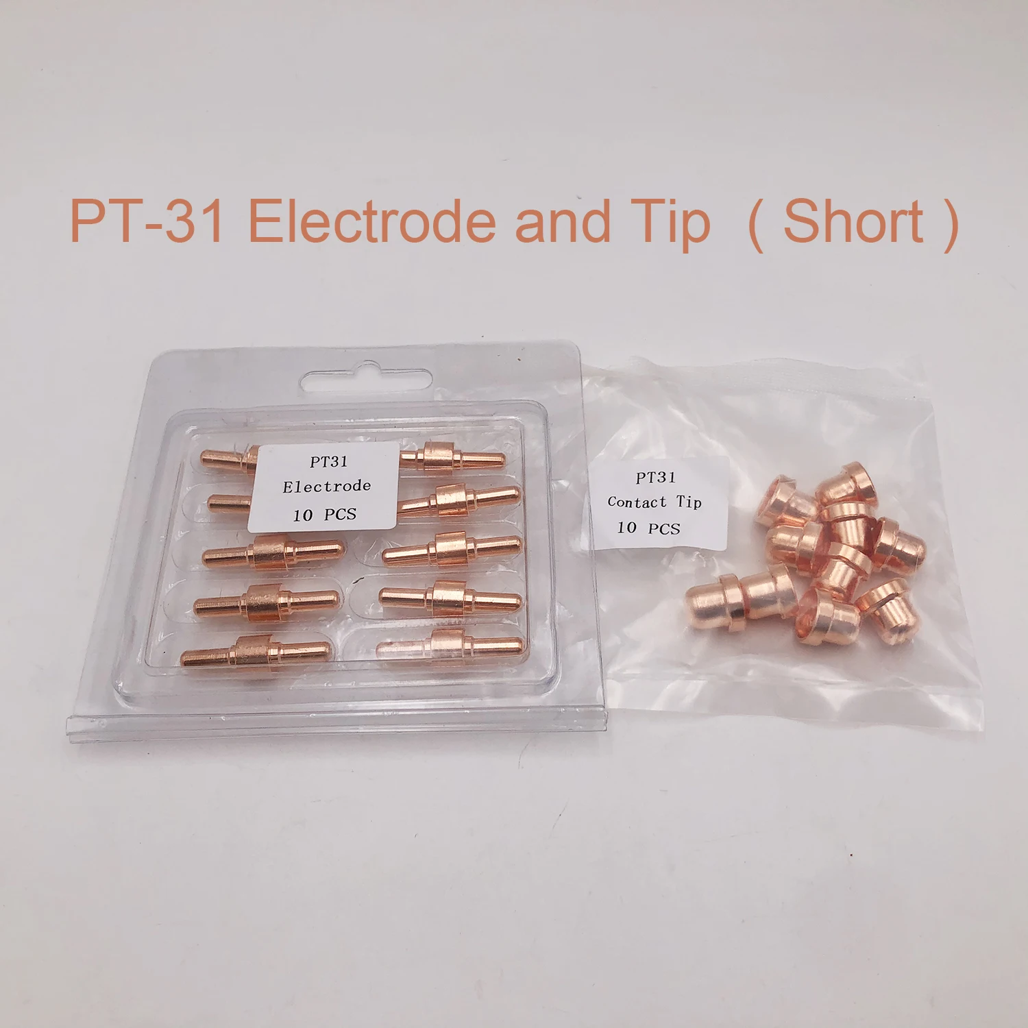 JINSLU PT-31 PT31 LG-40 Air Plasma Cutter Torch Consumables Kits Common Electrode 10PCS & Common Tip10PCS Cutting Accessories