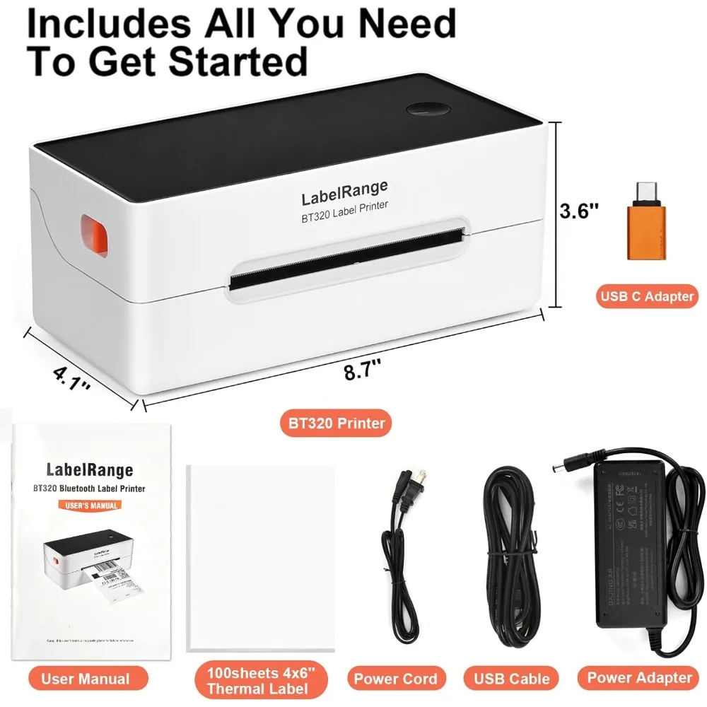 الأفضل - طابعة ملصقات التجارة الإلكترونية 4x6، طابعة ملصقات الشحن الحراري بلوتوث، متوافقة مع Android وiOS و #2