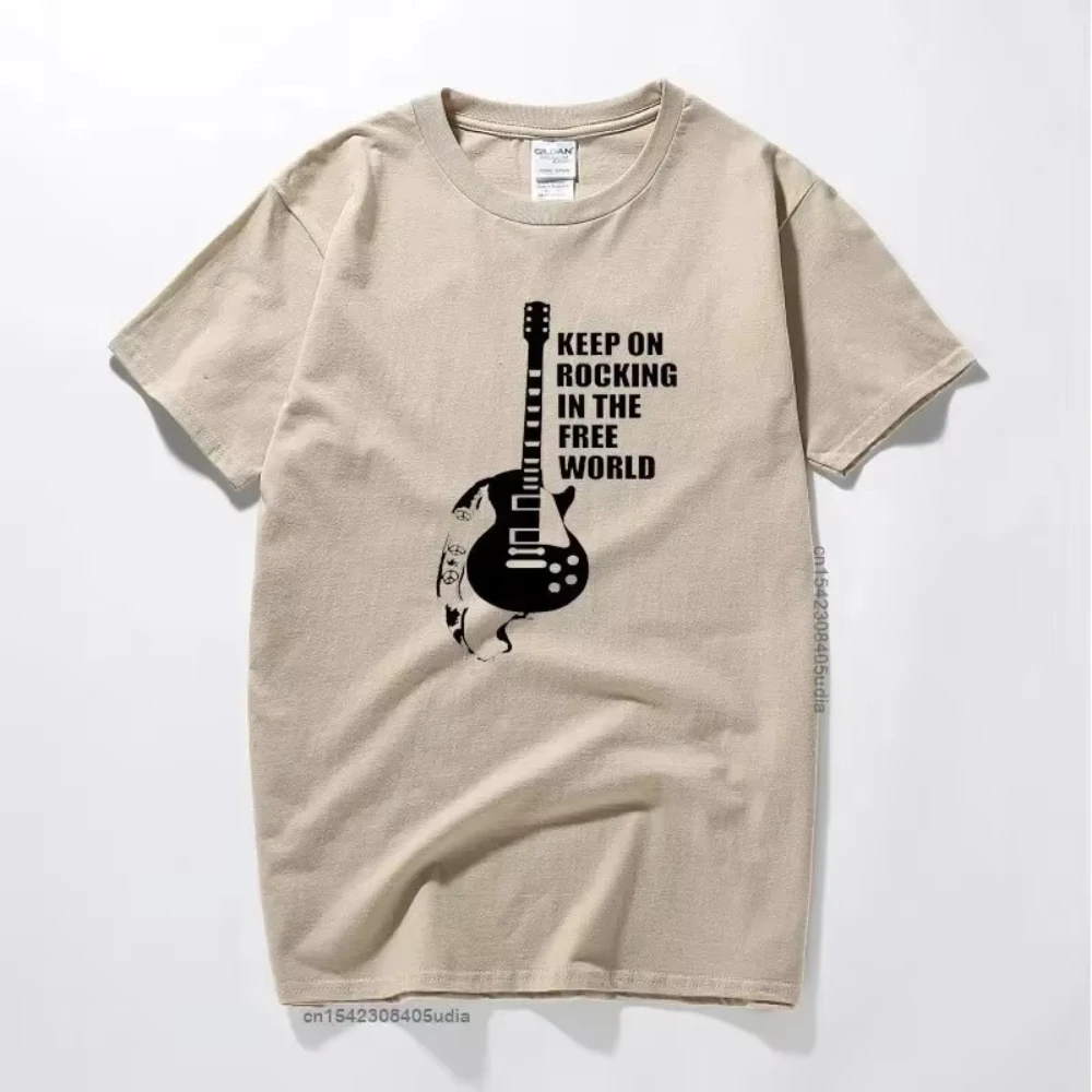 Keep on Rocking in The Free World T-shirt, Neil Young Free World Theme, Summer Retro Punk Folk Style Oversized T Shirt