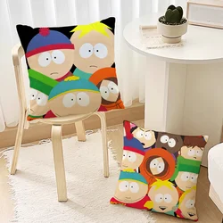 Cartoon S-South P-Park Pillow Case Living Room Accent Couch Back Support Square Lounge Restful Nap Companion ﻿