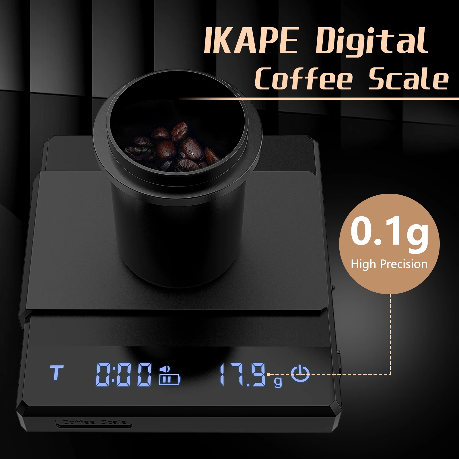 

Электронные весы IKAPE V1 для кофе, 0,1 г, с таймером