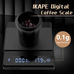 IKAPE V1 Coffee Electronic Scale with Timer, 0.1g High Precision Coffee Scale, Drip Espresso Scale with Auto Tare, Touch Sensor