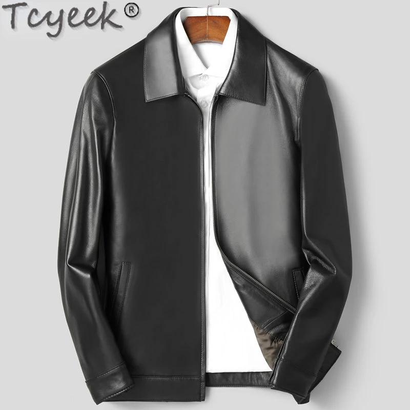 

Tcyeek Casual Genuine Leather Man Jackets Fashion Real Sheepskin Coat Men Clothes Spring Autumn Mens Jackets Jaqueta Masculina