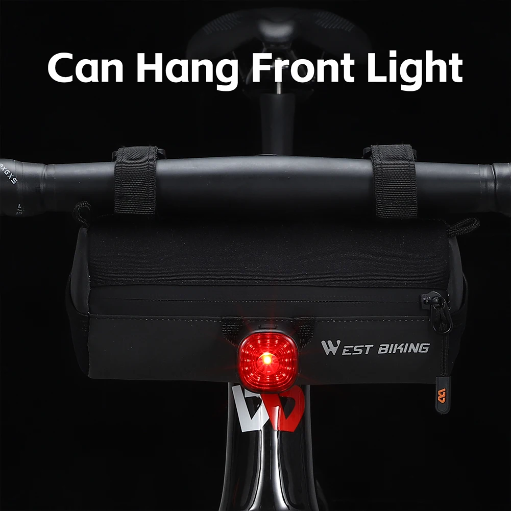 

1L Bike Handlebar Bag Bike Front Tube Bag with Shoulder Strap Bicycle Storage Pouch Reflective Bicycle Bags Cycling Accessories