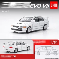 JKM 1/64 EVO VII Model Car Lancer Evolution 7 Vintage JDM Diecast Classic Vehicle Hobby for Aduls Gifts