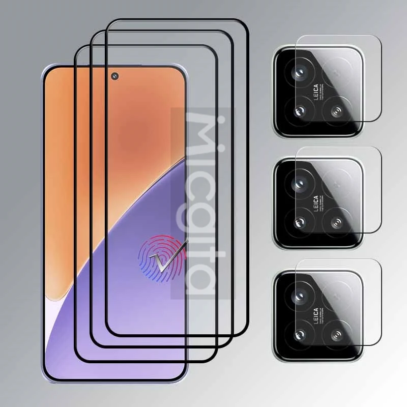 Displayschutzfolie für Xiaomi 15 Smartphone-Glas, ultradünne Fingerabdruck-Entsperrung, kratzfest, für Xiaomi 15, weiche Faser-Linsenfolie