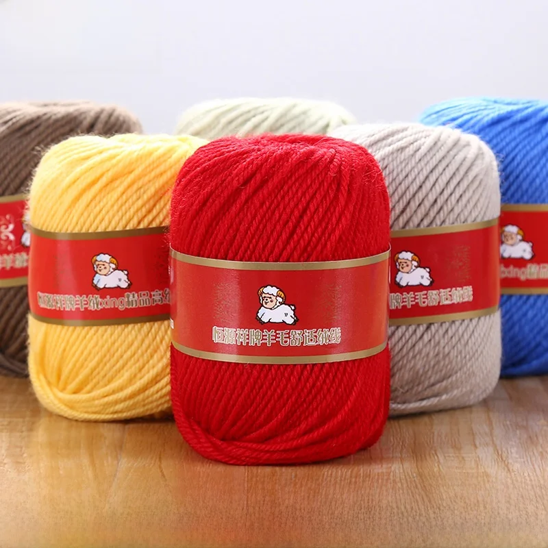 

Пряжа из 100% чистой шерсти для ручного вязания крючком, шерстяная пряжа для свитеров и шарфов, средней толщины, для рукоделия и пошива одежды