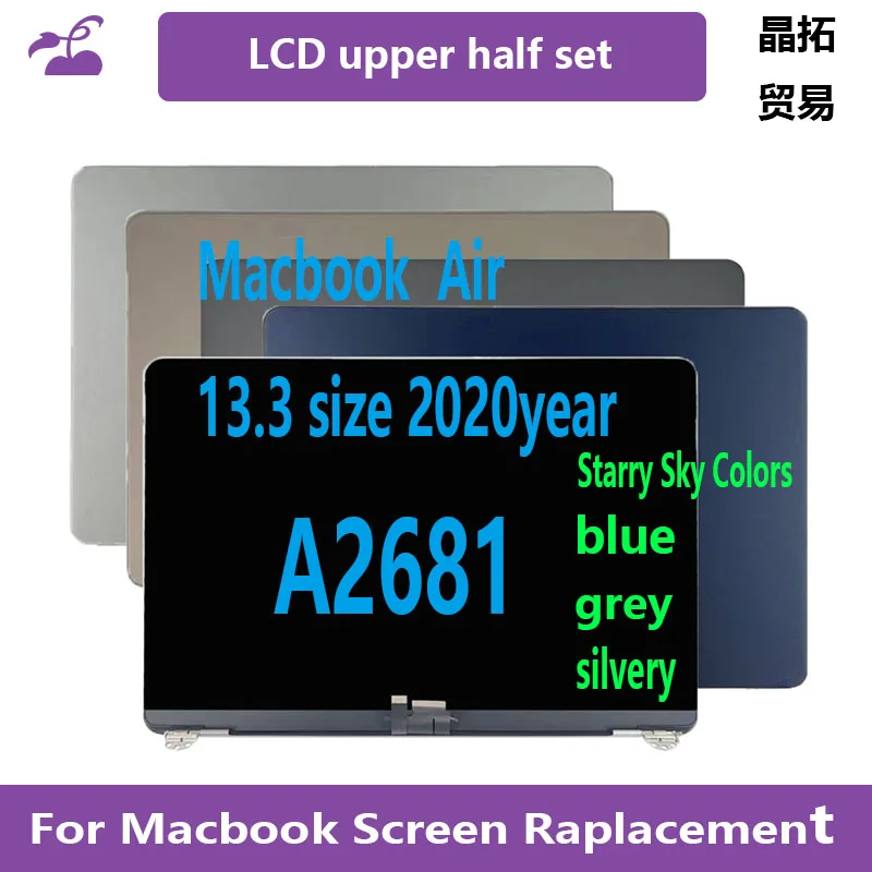 New laptop LCD display upper half component for Macbook Air 13.6-inch 2022 A2681 2022 EMC 3651