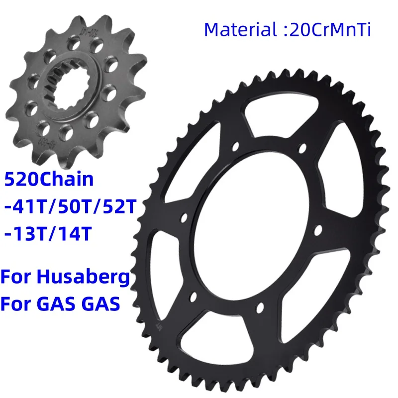 

For Gas Gas 125 250 300 350 450 EC MC EX F Husaberg TE125/250/300 FX450 FE250/350/390/450/501/570 FS570 Motor Sprocket 520 Chain