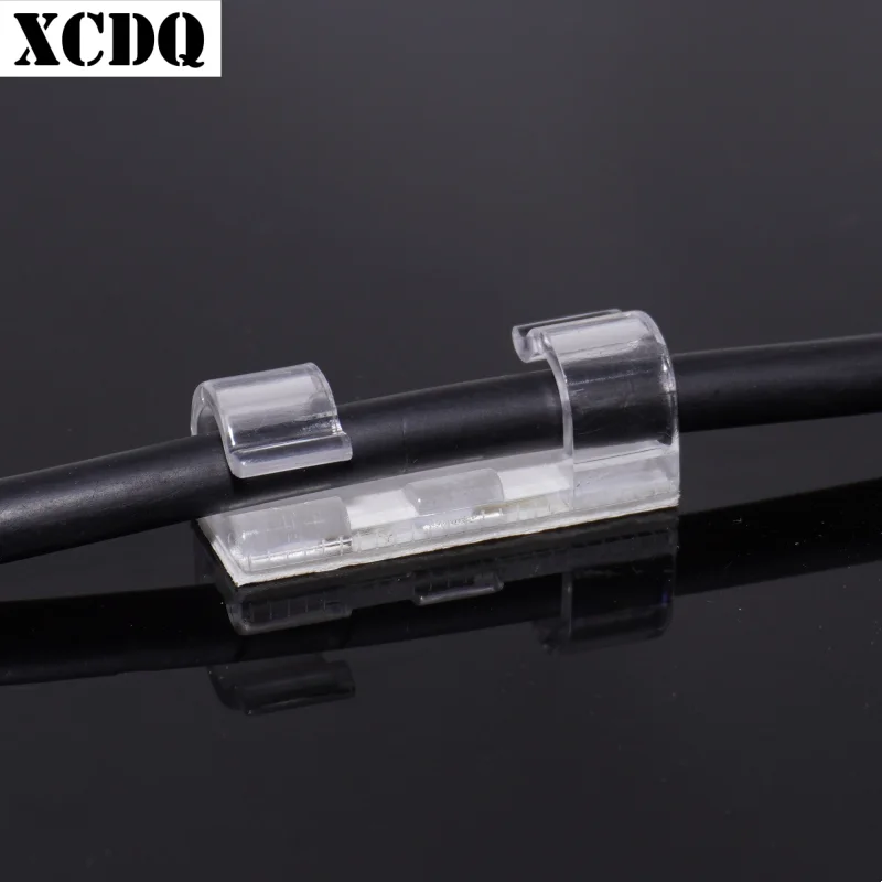 100pcs Cable Fixing Clips Self Adhesive Nylon Wall Clearance Car Wire Holder Desk Organizer Plastic Fastener Electrician Clamp