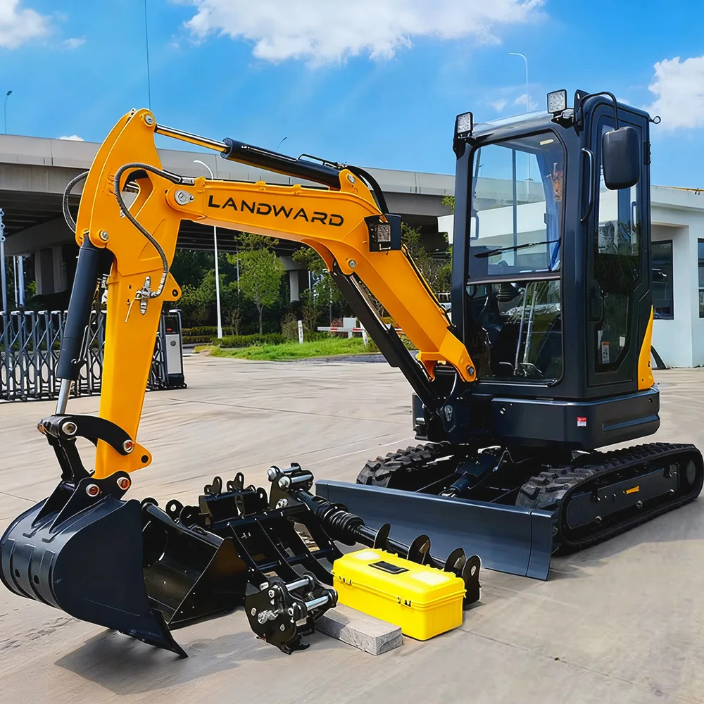 Miniexcavadora de 2,5 toneladas, motor Yanmar Euro 5, excavadora pequeña para el hogar, miniexcavadora sobre orugas multifunción de 1,8 toneladas personalizada