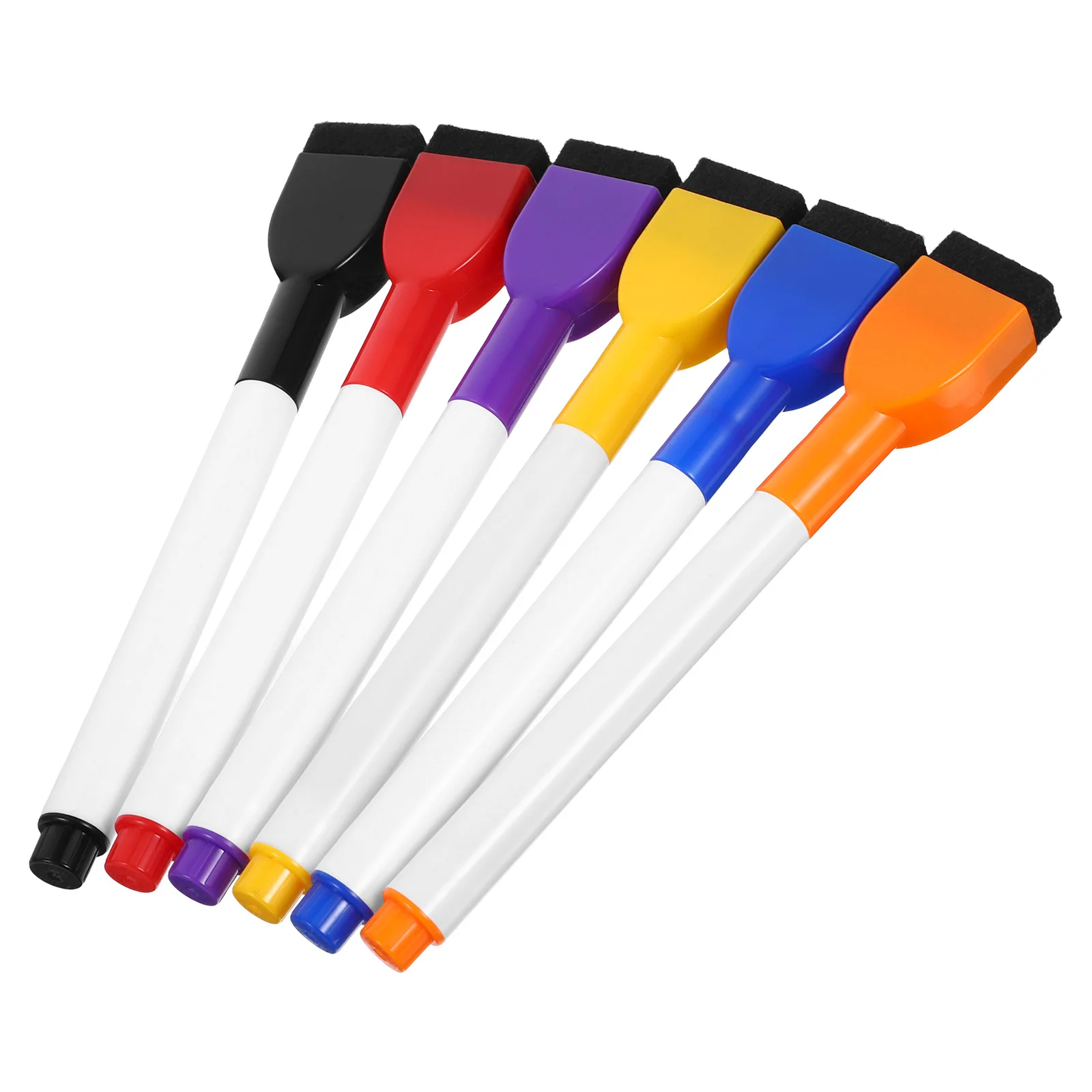 6 Pcs Erasable Whiteboard Marker Erasers Clear Dry Magnetic Markers Small Water-based