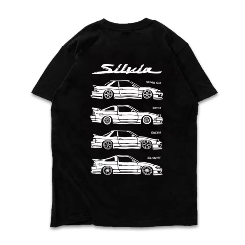 

Новинка 2025 года, Silvia Drift D1 S13 180SX ONEVIA SILEIGHTY, мужская впитывающая пот дышащая мотоциклетная футболка, уличная одежда