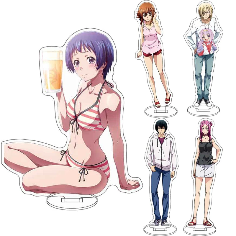 16CM Anime Grand Blue Dreaming ‌ Figur Iori Kitahara Chisa Kotegawa Nanaka Kotegawa Acryl-Ständer Cosplay-Ornamente Niedliche Geschenke