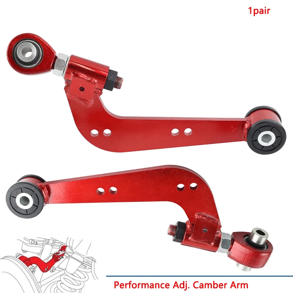 Red Adjustable Rear Alignment Camber Arms Kit For Toyota RAV4 06-18 Lexus NX 15-20 performance suspension